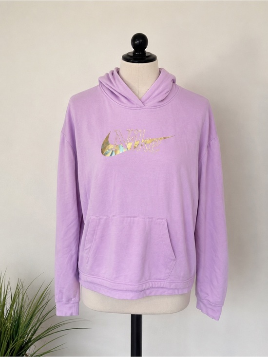 Nike Tops - Nike Pink Hoodie – Women’s Small – Metallic Gold Logo